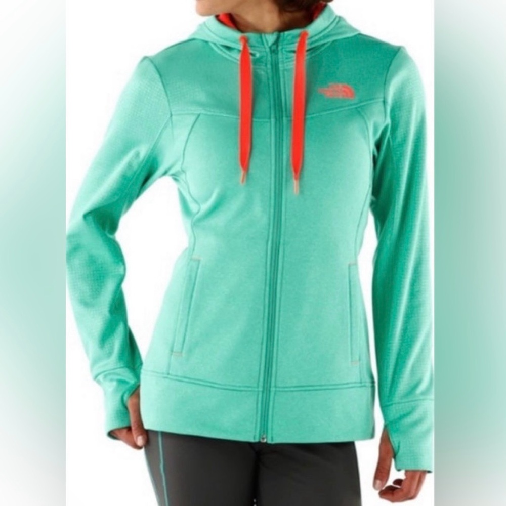 The North Face Women’s  Hooded Jacket Mint Green Orange‎ Sz Small